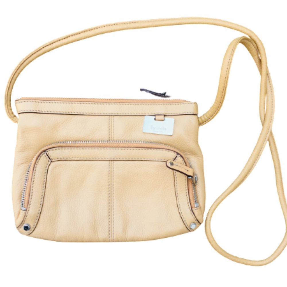 Tignanello Pebbled Leather Crossbody Organizer Gem